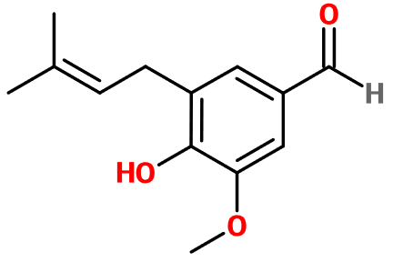 MC095514 4-OH-3-MeO-5-(3-methyl-2-buten-1-yl)benzaldehyde